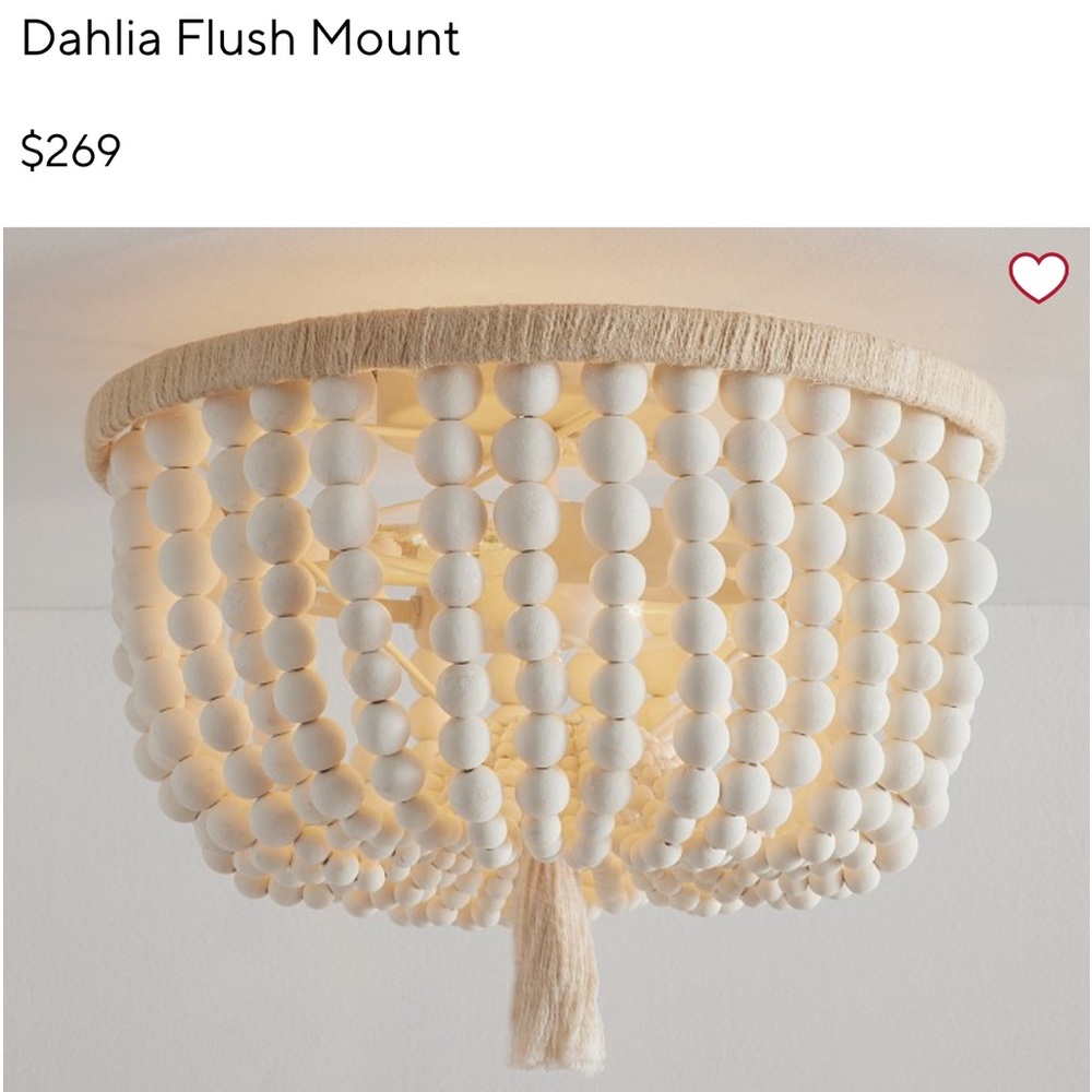 Pottery Barn Dahlia Flush Mount Pendant Light